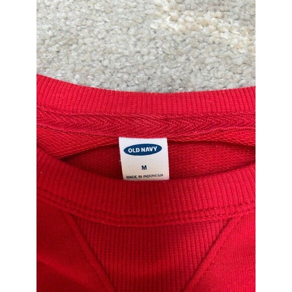 Old Navy Red Raglan Sweatshirt Medium - Picture 2 of 6